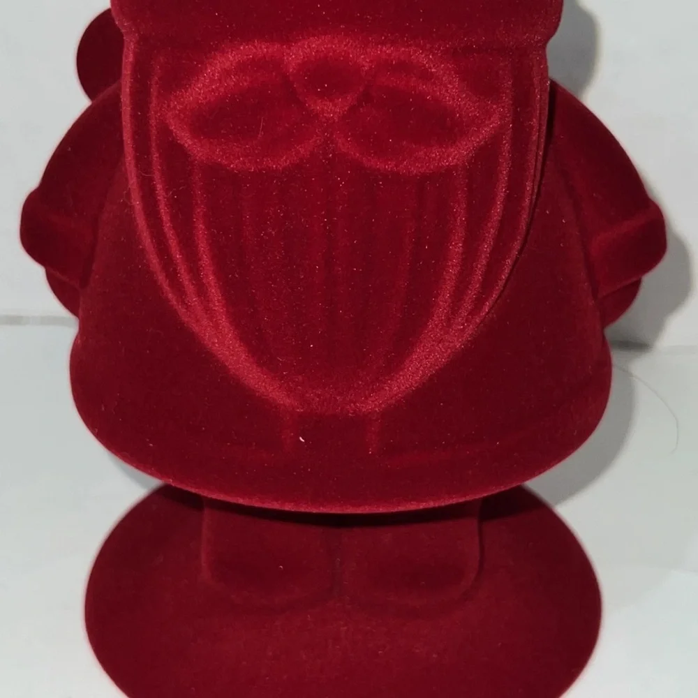 FLOCKED‎ SANTA Candle Holder